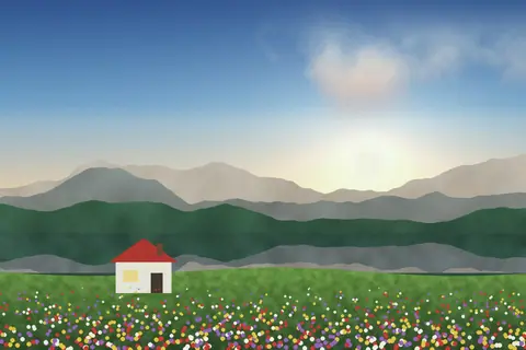 Example scene with the Mint look